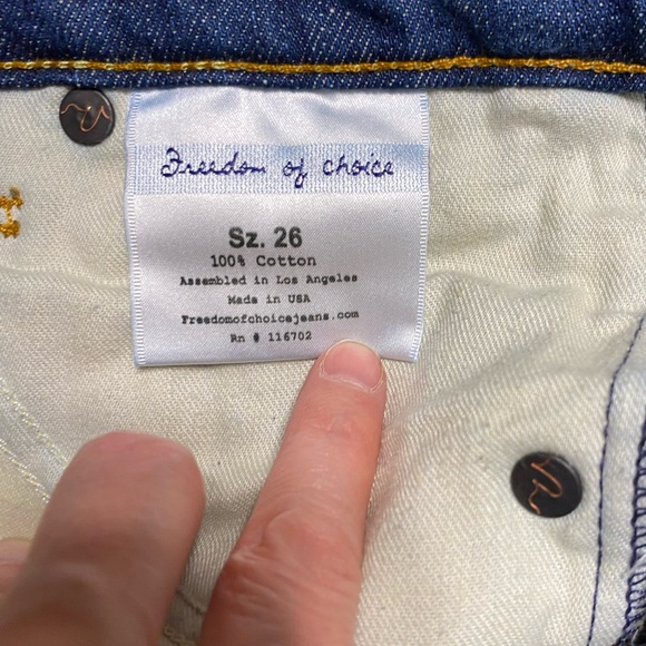 ANTHROPOLOGIE Freedom Of Choice Fillmore West Wide Leg Distressed Jeans, Sz 26 - Picture 9 of 14